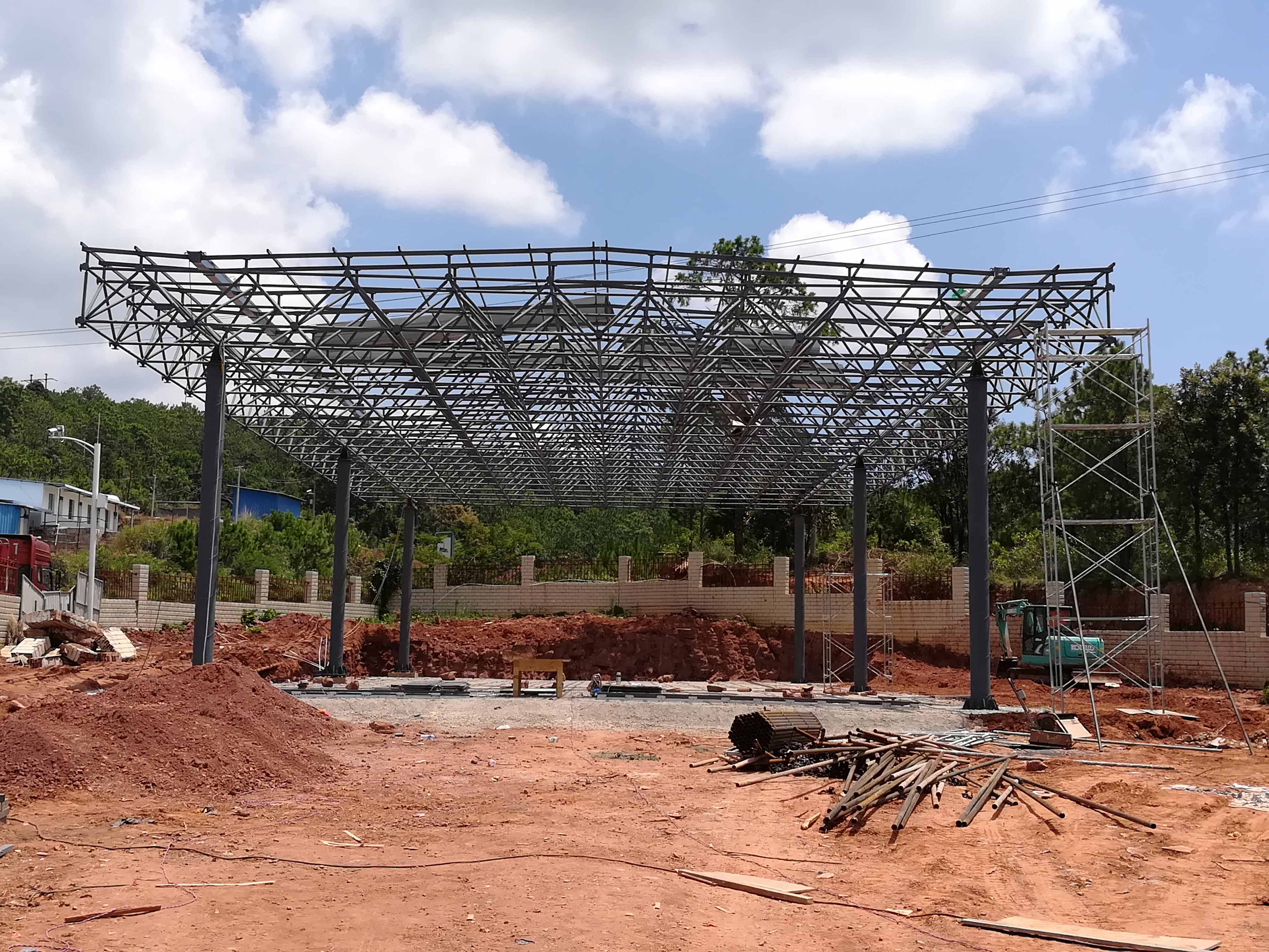 红河加油站网架屋面